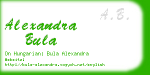 alexandra bula business card